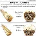HOPELF 6" Natural Bamboo Skewers for BBQAppetiserFruitCocktailKabobChocolate FountainGrillingBarbecueKitchenCrafting and Party. =4mm, More Size Choices 8"/10"/12"/14"/16"/30"(100 PCS)