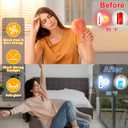 4 x Window Privacy Film One Way Daytime Privacy Static Cling Sun Blocking Anti UV Reflective Window Tint for Home and Office, Natural Silver, 17.5 X 78.7 inch