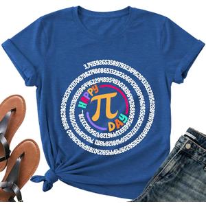 Kindergarten Teacher Shirts for Women-Rainbow Heart Short Sleeves | Cute Back to School Shirt Great for Preschool Educators Classroom Daily Work First Day Celebration Events (Blue, XL)