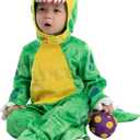 Spooktacular Creations Halloween Dinosaur Costume Kids, T.rex Costume Outfit with Egg for Toddler Child Dress Up Party (Green, M)