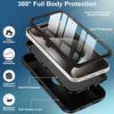 for iPhone 15 Pro Max Case, with Built in Screen Protector Heavy Duty Drop Protection, Full Body Rugged Shockproof Dust Proof Protective Phone Cover for Apple iPhone 15 Pro Max 6.7 (Black)