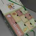 Baby Keepsake Box Newborn Memory Organizer with 9 Labeled Compartments First Keepsake Book Gift Box for Pregnancy Mother's Day Baby Shower New Maternity (Green, Jungle Animal)