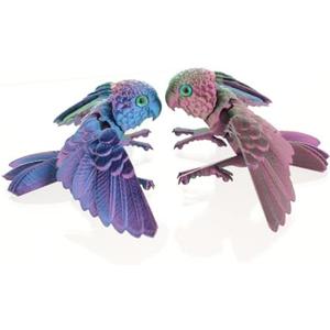 Memogizz 3D Printed Parrot - Articulated Parrot Figurine, A Fun Addition to 3D Printed Animals Collection