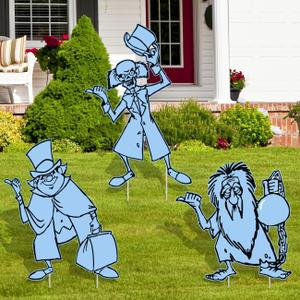 3Pcs Haunted Horror Halloween Yard Signs Outdoor Three Ghosts Lawn Decorations with Stakes Halloween Vintage Horror Outside Yard Lawn Decor for Kids Home Party