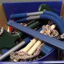 Gym1 6-Piece Doorway Gym Indoor Playground - 6-Piece, Blue - Indoor Playset with Sensory Swing, Pull-Up Bar & Rings, Trapeze, Ladder & Knotted Rope