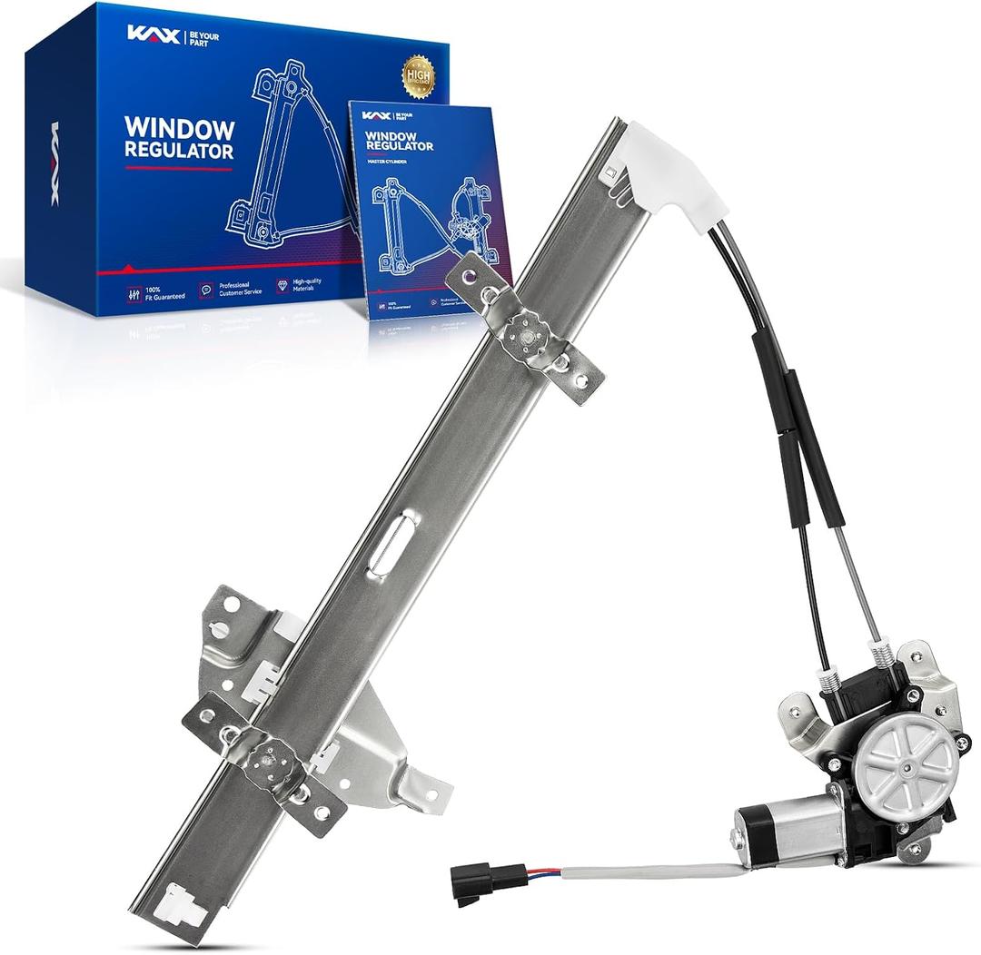 KAX 741-637 Power Window Regulator with 2-pin Motor Assembly Compatible with 1997-2005 Buick Century,1997-2004 Buick Regal,1998-2002 Oldsmobile Intrigue Front Left Driver Side OE# 10334397