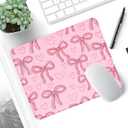 2 x Square Funny Mouse Mat, Cute and Waterproof Mousepad for Computers, Laptop with Non-Slip Rubber Base, 9.5 * 7.8 * 0.12In Mouse Pad, Office & Home,Bowknot (Small)