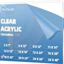 CALPALMY (2 Pack) 1/8" Thick Clear Acrylic Sheets - 18" x 24" Pre-Cut Plexiglass Sheets for Craft Projects, Signs, Display Cases, Sneeze Guard and More - Cut with Engraver, Power Saw or Hand Tools