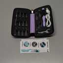 Lewhoo 17 Sizes Lighted Crochet Hooks Set 2.5mm~14.0mm, Metal Crochet Hook with Interchangeable Crochet Head