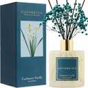 COCORRNA Reed Diffuser - Cashmere Vanilla 17 Fl.oz Reed Diffuser with 8 Sticks Scented Diffuser with Preserved Flowers for Bathroom Home Decor