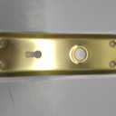 2 Pack Mortise Lock Door Plates for Interior Doors, Old Style Mortise Door Knob Backplate Replacement, Brushed Gold Door Escutcheon Plates