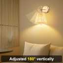 Frideko Rattan Rechargeable Battery Operated Wall Sconces Set of Two with Remote, 3 Colors Dimmable Wireless Wall Light, 5200mAh Indoor Wall Lamp with 4 Timer, Boho Sconces Wall Lighting for Bedroom