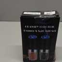 XinXu Gravity Electric Pepper Grinder, Salt or Pepper Mills & Adjustable Coarseness, with LED Light, One Hand Automatic Operation -Set/RoseRed