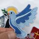 Minason Embroidered Iron-on Patches for Clothing: 9Pcs Bible Cross Jesus Sew on/Iron on Applique Repair Patch DIY Craft Accessories for Clothes Jacket Jeans Backpacks