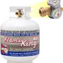 Flame King YSN230 20LB Steel Propane Tank Cylinder With Overflow Protection Device Valve and Built-in Gauge, Great For Grills And BBQs