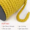 JeogYong 3mm Macrame Cord, 984 Feet Natural Macrame Rope Yarn, 3 Strand Twisted Cotton String for DIY Crafts Wall Hanging Plant Hangers Gift Wrapping Decorations (Lemon Yellow)