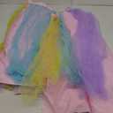 Suppromo Rainbow Table Skirt for Birthday Party 6ft Unicorn Tulle Tutu Table Skirt for Baby Shower Girl Boy Gender Reveal Rainbow Tablecloth for Unicorn Party Decorations(L6(ft) H 30in)
