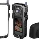 SmallRig Cage for Insta360 X5 Accessories, Aluminum Alloy Protective Case for Insta360 x5 with Quick Release, Built-in Cold Shoe Mounts & 1/4" Threads, with Silicone Lens Guard Cap - 5195