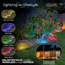 Enbrighten Vibe Eternity Garden Lights, Extension Only, Not for Standalone Use, 16.5ft with 4 RGBWIC LEDs, Waterproof, Landscape Lighting Needed, Extendable up to 150ft, 83794
