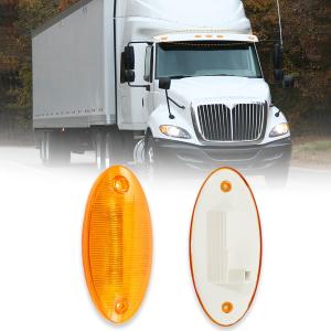 Cab Roof Top Marker LED Light Assembly Amber Lamps Fit for International Prostar 2008-2018 Truck 2 PCS