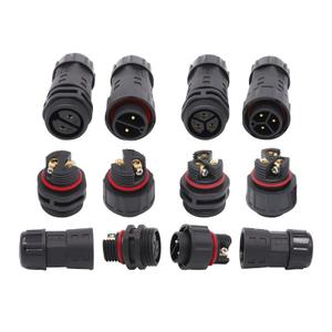 AOHUA M20 Waterproof 3 Pin Connector IP68 Outdoor Electrical Junction Box for 5-11mm Wire Rang, 300V/15A, Male and Female Plug for Repairing Extension Cord (AH-M20-1503MMZ/FFZ02122)