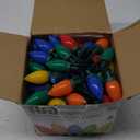 C9 Christmas Lights Outdoor, 82 FT 100 LED Connectable C9 String Lights with 8 Modes and Timer Extendable Xmas Tree Patio Roofline Garden Yard Holiday Party Indoor Outdoor Decoration, Multicolor