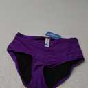 Halcurt Women's High Waisted Swim Bottoms Swimsuit Full Coverage Bikini Bottoms (Large, Purple)