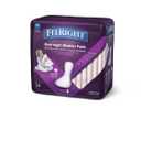 Medline FitRight Overnight Bladder Control Pads, Maximum Absorbency, Nighttime Incontinence Protection, 8.5 x 16, 24 Count per Bag (6 Bags), 144 Count