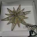 Kurt Adler 10-Light 12-Point Capiz Star and Center Gem Treetop