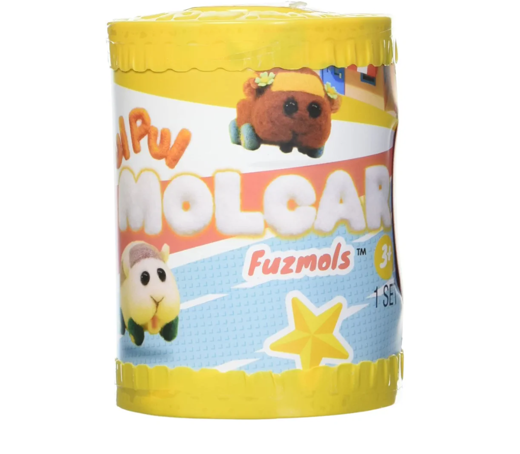 Pack Of 2 MGA Entertainment Pui Pui Molcar 2.5" Fuzmols Figures Asst, Multicolor