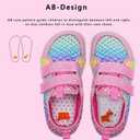 WateLves Wide Toddler Water Shoes Kids Barefoot Beach Swim Aqua Shoes Boys Girls Breathable Mesh Walking Hook and Loop Sneakers (Pink)