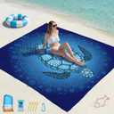 Famstar Beach Blanket Oversized Extra Large 78" X 81",Waterproof Sandproof Beach Blanket 1-7 Adults Lightweight Durable for Travel Camping Hiking Picnic