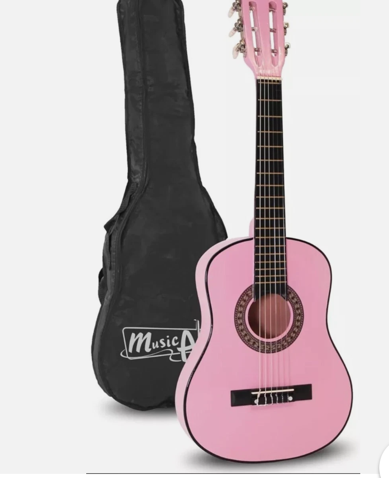Music Alley MA-51 Classical Acoustic Guitar Kids and Junior Pink, Half Size
