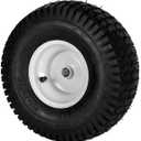 Rocky Mountain Goods 15x6.00 6 NHS Lawn Mower Tire and Wheel - Replacement Wheel for Craftsman, John Deere, Cub Cadet, Riding Mower, Tractor - Turf Saver Tread - Heavy Duty 4 Ply - Tubeless Tire (1)