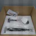 Drum Chandeliers, Modern 23'' Farmhouse Pendant Light Fixture with White Linen Fabric Shade, Black Round Adjustable Hanging Lights for Dining Room Bedroom Kitchen Living Room Foyer Entryway