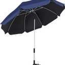 Blissun Chair Umbrella with Clamp, Adjustable Umbrellas for Chair, UPF50+ Sun Shade Umbrella for Beach Chair, Wheelchair, Camping Chair, Patio Chair, Golf Carts, 1 Pack, Navy Blue