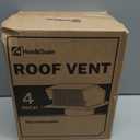 Roof Vent Cap - Hon&Guan Roof Vents 4 Inch Galvanized Steel Bathroom 4 Roof Exhaust Vent for Ventilation System-with Damper, Black