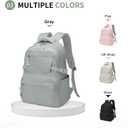 Girls Backpack, Lightweight Aesthetic Bookbag with Anti-Theft Pocket, Fit 15.6 Inch Laptop Backpack for College and Daily Use (Gray)