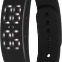 Mikikit Mens Wrist Wristwatch Bracelet Men Silicone Simple Sport Digital Watch Adjustable Smartwatch Mens Watches for Strap LED Black Electronic Digital Alarm Clock