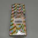 2 x YAOSHENG [100 Pack] Pink & Gold Paper Straws Disposable, 100% Biodegradable Multi-Pattern Party Straws For Birthday, Wedding and Holiday Decoration (Seven Colors)