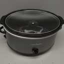 Crock-Pot 7-Quart Manual Slow Cooker, Family Size Serves 8+ People & Fits 6-lb Roast, Removable Stoneware with Warming Setting, Dishwasher Safe for Easy Cleanup, Charcoal