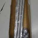 Silver Curtain Rods for Windows with Brackets,5/8 Inch Diameter Small Curtain Rod Adjustable Set 32 to 90 Inches,Easy Install Drapery Rods,Gray