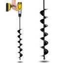 3" x 24" Garden Auger Drill Bit for Planting and Post Hole Digging - Upgraded Spiral Design, Solid Shaft - Hex Driver Drill Compatible (Black)