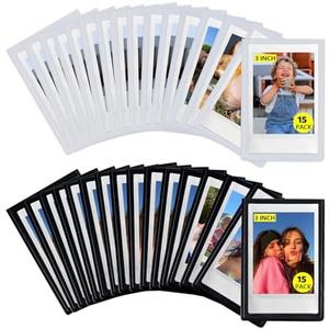 CAIYOULE 30 Pack Mini 3 Inch Magnetic Pocket Picture Frame for Fujifilm Instax Mini Polaroid Instant Film, Magnetic Photo Frame for Refrigerator, Picture Frames Photo Holder for Fridge, School, Office