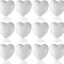 Foam Balls,12 Pack Heart Foam Ball Smooth Polystyrene Foam Balls Foam Balls for Arts and Crafts, Sculptures, Floral Arrangements, Modeling (4 Inches)