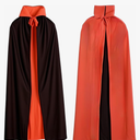 55''Adult Cloak Capes with Tattoo Scar Reversible Costume Women Men Cloak Red and Black Cape Costume Supplies Dress Up