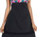 YZXDORWJ Women Mexican Embroidered Dress Short Sleeve (Small, 491bk)