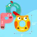 Large Size Magnetic Letters, Cute Animal Alphabet ABC Magnets for Fridge Colorful Uppercase Animals Toys Set Educational Spelling Learning Games for Kids, Toddlers 3 4 5 Years Old