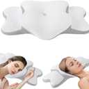 Cervical Neck Pillow for Sider Sleeper | Ergo Pillow for Sleep Apnea, Neck Pain, and Snoring Relief | Contour Memory Foam with Ergonomic Support, White, Large