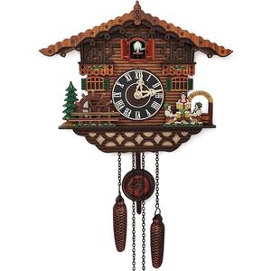 JOONIEHOUSE Traditional Black Forest Cuckoo Clock, Newly Wood Coo Coo Clock Decorative Wall Clock with Pendulum and Chiming Function - Perfect Wall Clocks for Home Livingroom Decor